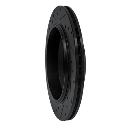 R1 Concepts R1 06-12 Mercedes-Benz GL350 Rear Right Drilled & Slotted Black Brake Rotor