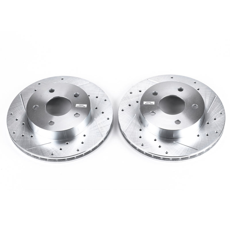 PowerStop Power Stop 99-04 Jeep Grand Cherokee Front Evolution Drilled & Slotted Rotors - Pair