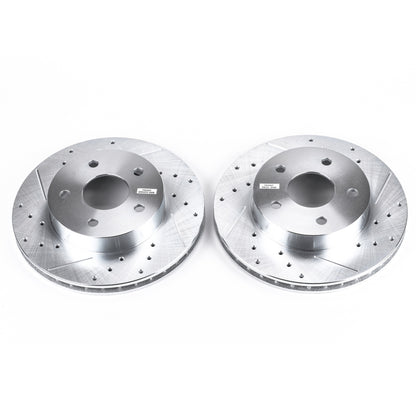 PowerStop Power Stop 99-04 Jeep Grand Cherokee Front Evolution Drilled & Slotted Rotors - Pair