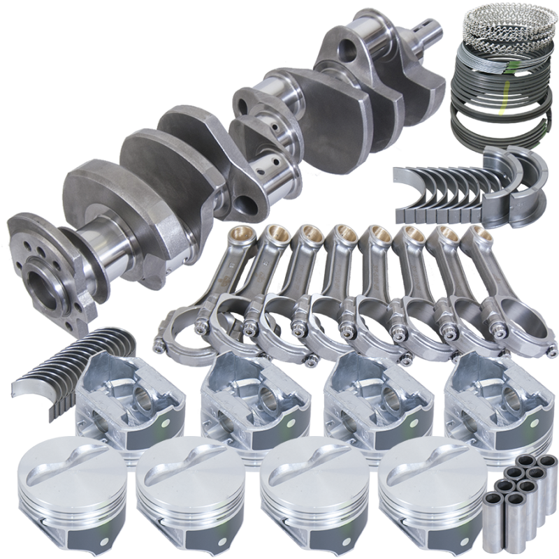 Eagle Chevy 350 1Pc 3.750in Crank 5.700in I-Beam Rods 4.000in Pistons 153 Tooth FP Balanced Assembly