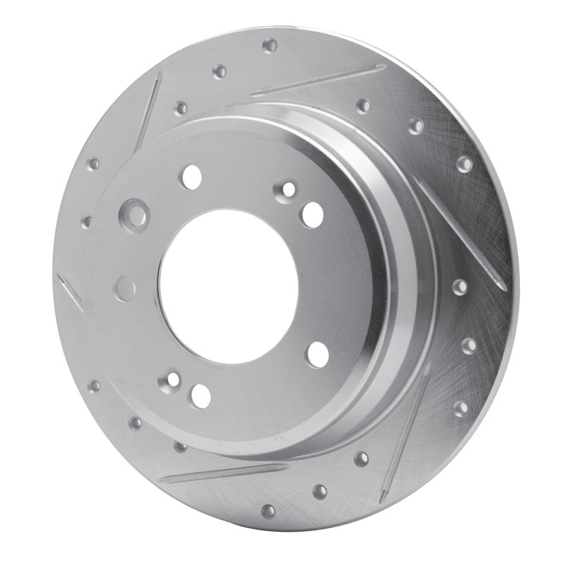 R1 Concepts R1 09-16 Hyundai TUCSON Rear Left Drilled & Slotted Silver Brake Rotor