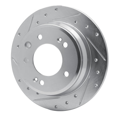 R1 Concepts R1 09-16 Hyundai TUCSON Rear Left Drilled & Slotted Silver Brake Rotor