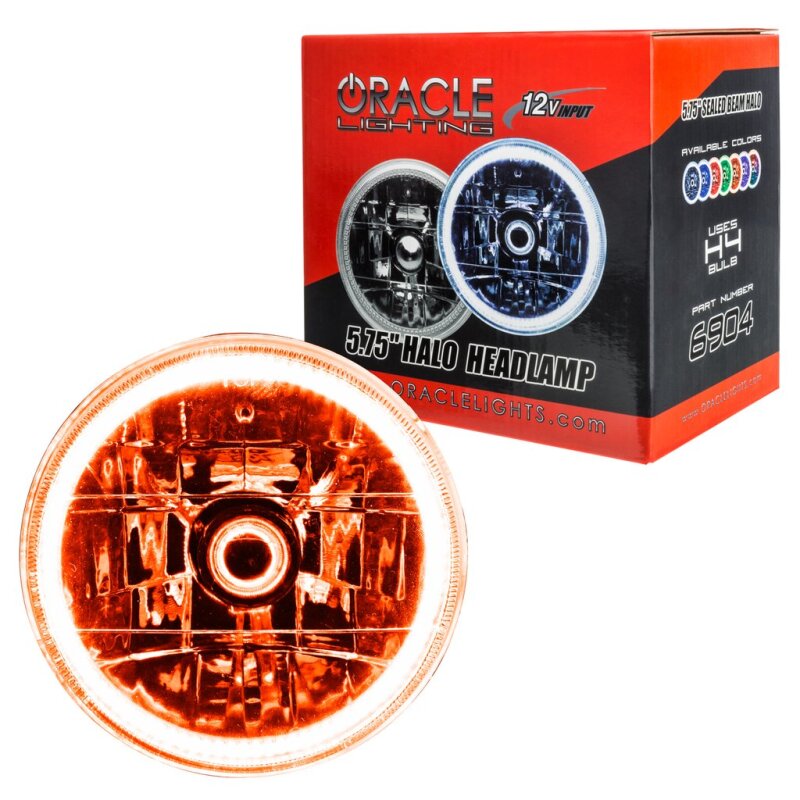 ORACLE Lighting Oracle Pre-Installed Lights 5.75 IN. Sealed Beam - Amber Halo
