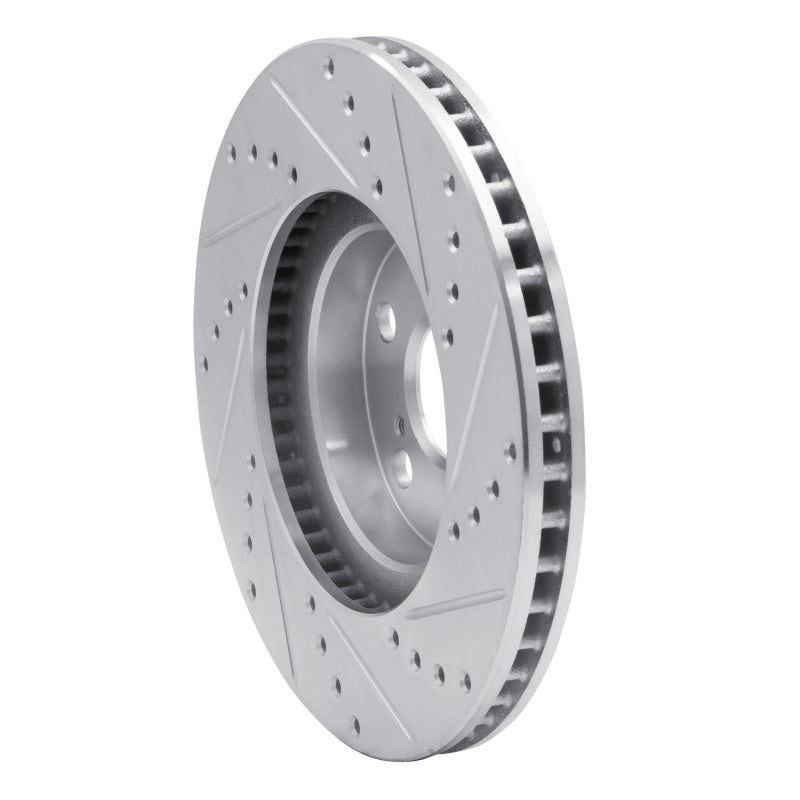 R1 Concepts R1 00-10 Pontiac Vibe Front Left Drilled & Slotted Silver Brake Rotor