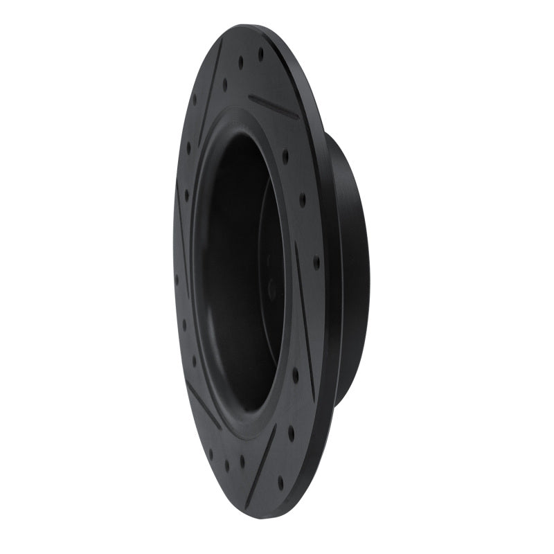R1 Concepts R1 2016-2025 Honda HR-V Rear Right Drilled & Slotted Black Brake Rotor