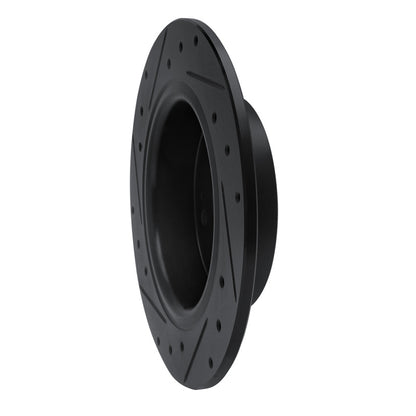 R1 Concepts R1 2016-2025 Honda HR-V Rear Right Drilled & Slotted Black Brake Rotor