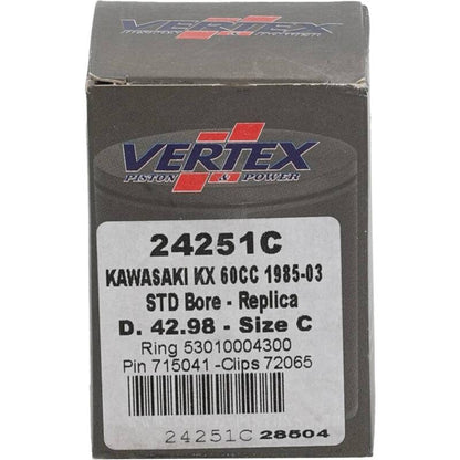 Vertex Pistons Vertex Piston 83-03 Kawasaki KX 60 60cc Cast Replica Piston Kit