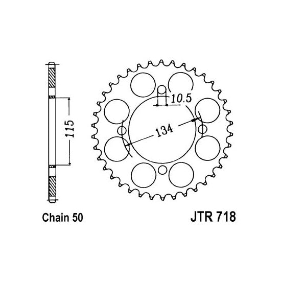 JT JTR718,46 Chain Sprocket