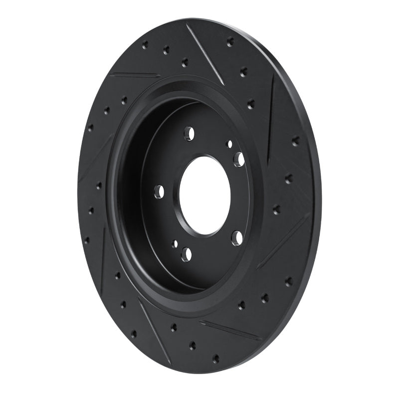 R1 Concepts R1 -25 Hyundai Palisade Rear Left Drilled & Slotted Black Brake Rotor