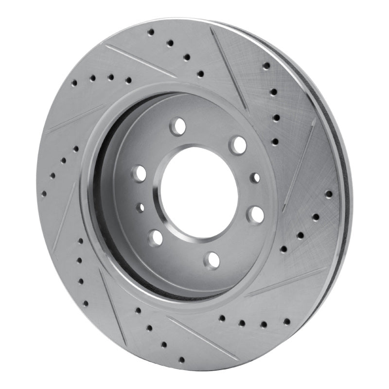 R1 Concepts R1 09-09 Ford F-150 RWD Front Left Drilled & Slotted Silver Brake Rotor