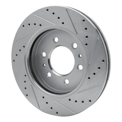 R1 Concepts R1 09-09 Ford F-150 RWD Front Left Drilled & Slotted Silver Brake Rotor
