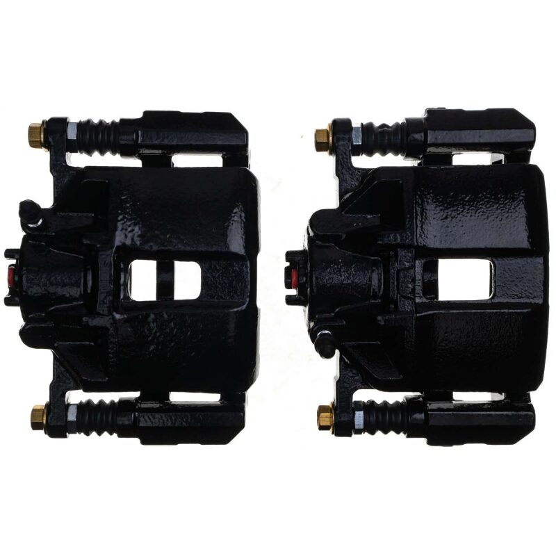 PowerStop Power Stop 01-03 Acura CL Front Black Caliper - Pair w/Bracket