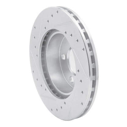 R1 Concepts R1 95-02 Ford Ranger (USA/Canada) Front Right Drilled & Slotted Silver Brake Rotor