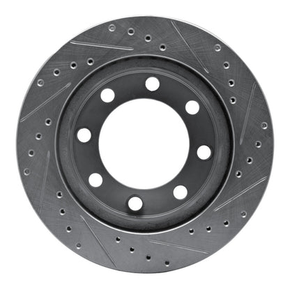 R1 Concepts R1 71-97 Dodge D300 Front Left Drilled & Slotted Silver Brake Rotor