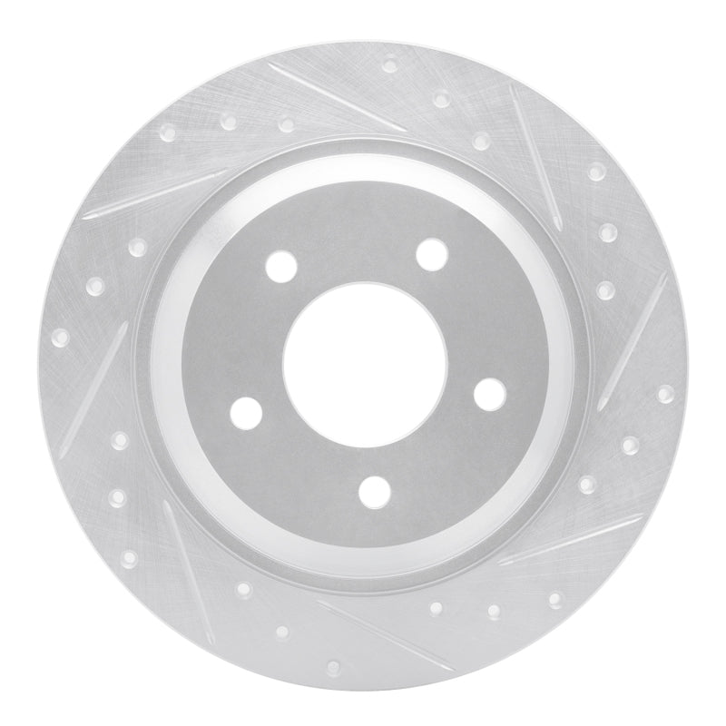 R1 Concepts R1 06-15 Mazda 5 Rear Right Drilled & Slotted Silver Brake Rotor