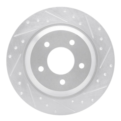 R1 Concepts R1 06-15 Mazda 5 Rear Right Drilled & Slotted Silver Brake Rotor