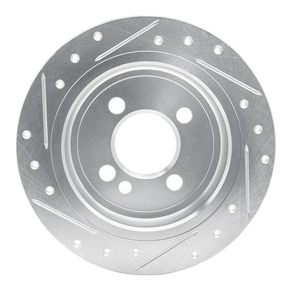 R1 Concepts R1 02-15 Mini Cooper Clubman Rear Right Drilled & Slotted Silver Brake Rotor