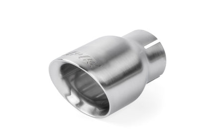 APR Double-Walled 3.5in Slash-Cut Tips - Brushed Silver - Set of 2