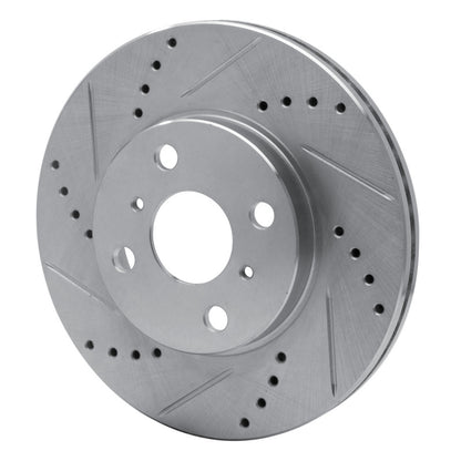 R1 Concepts R1 04-06 Scion XA Front Left Drilled & Slotted Silver Brake Rotor