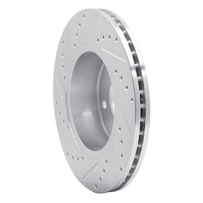 R1 Concepts R1 94-02 Land Rover Range Rover Front Right Drilled & Slotted Silver Brake Rotor