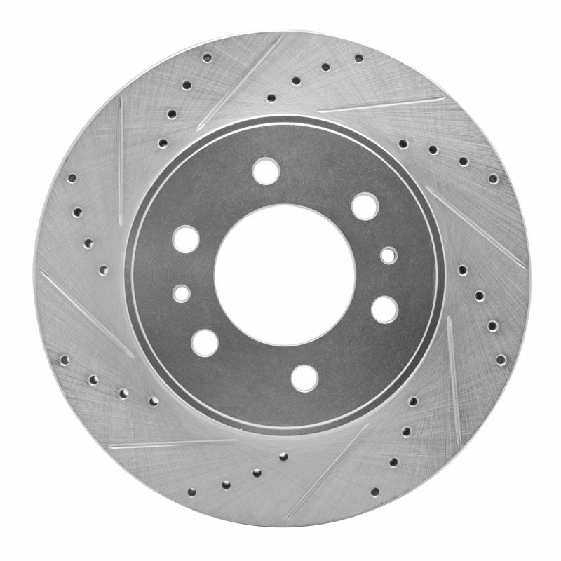 R1 Concepts R1 09-09 Ford F-150 RWD Front Left Drilled & Slotted Silver Brake Rotor
