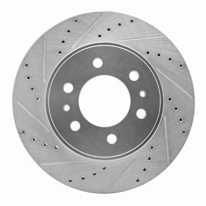 R1 Concepts R1 09-09 Ford F-150 RWD Front Left Drilled & Slotted Silver Brake Rotor