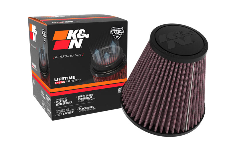 K&N Engineering K&N Universal Clamp-On Air Filter 6in Base x 3.5in Top x 6.3125in H