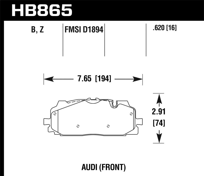Hawk Performance Hawk 18-19 Audi S5 HPS 5.0 Front Brake Pads