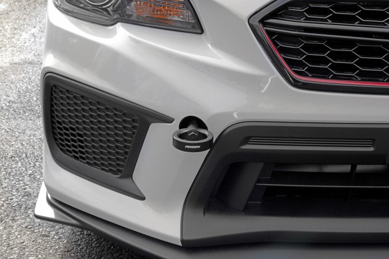 Perrin Performance PERRIN 18-21 Subaru WRX & STI / 13-25 BRZ / 17-20 Toyota 86 Tow Hook Kit (Front) - Flat Black