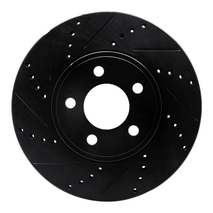 R1 Concepts R1 03-11 Ford Crown Victoria Front Left Drilled & Slotted Black Brake Rotor