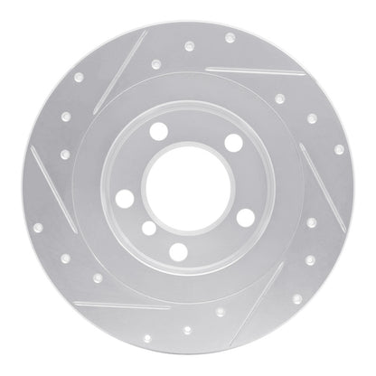R1 Concepts R1 13-16 Mini Cooper Countryman Rear Right Drilled & Slotted Silver Brake Rotor