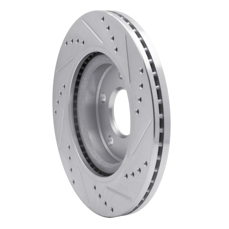 R1 Concepts R1 07-13 Nissan Altima Front Left Drilled & Slotted Silver Brake Rotor
