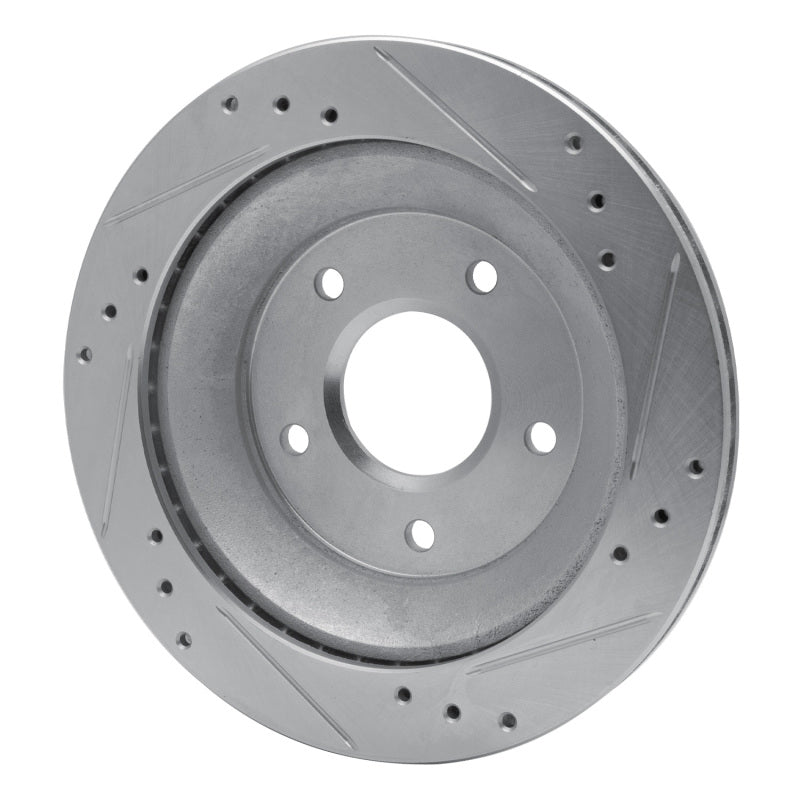 R1 Concepts R1 1985-1992 Chevrolet Camaro Rear Left Drilled & Slotted Silver Brake Rotor