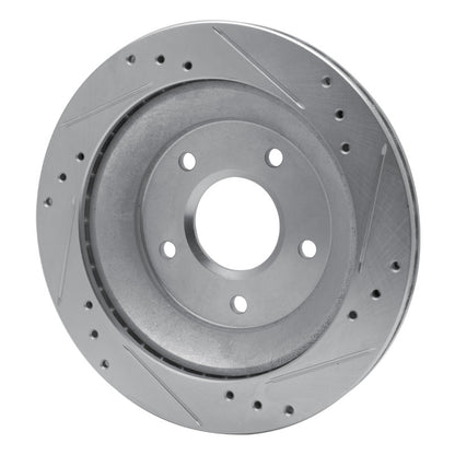 R1 Concepts R1 1985-1992 Chevrolet Camaro Rear Left Drilled & Slotted Silver Brake Rotor