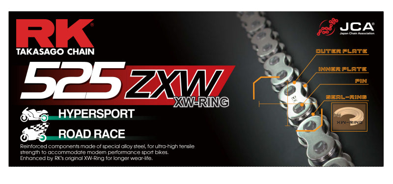RK Chain CC525ZXW-150L XW-Ring - Chrome