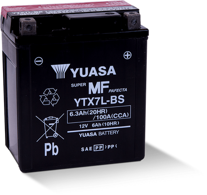 Yuasa Battery Yuasa YTX7L-BS Maintenance Free AGM 12-Volt Battery w/Bottle