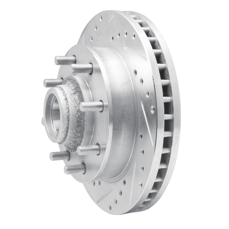 R1 Concepts R1 01-02 Chevrolet Express 3500 Front Left Drilled & Slotted Silver Brake Rotor