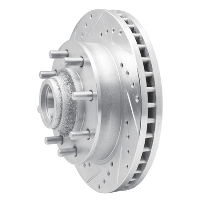 R1 Concepts R1 01-02 Chevrolet Express 3500 Front Left Drilled & Slotted Silver Brake Rotor