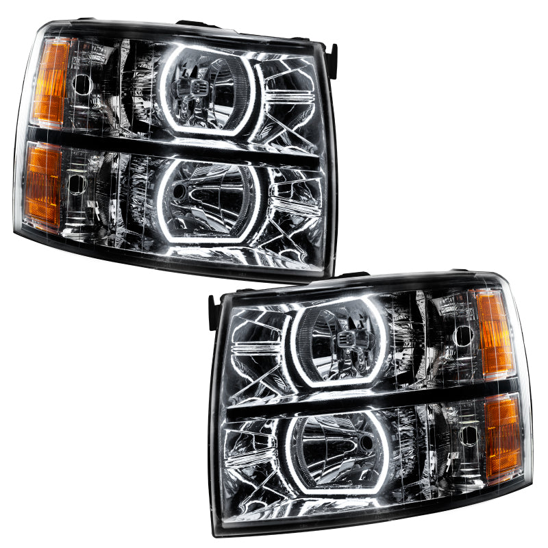 ORACLE Lighting Oracle 07-13 Chevy Silverado SMD HL - Blk - Square Style - ColorSHIFT w/ 2.0 Controller