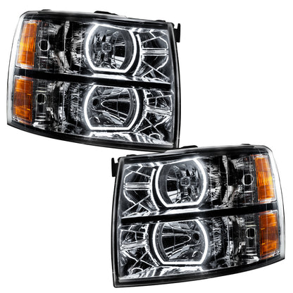 ORACLE Lighting Oracle 07-13 Chevy Silverado SMD HL - Blk - Square Style - ColorSHIFT w/ 2.0 Controller