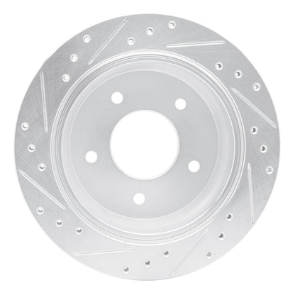 R1 Concepts R1 1994-1996 Chevrolet Commercial Chassis Rear Right Drilled & Slotted Silver Brake Rotor