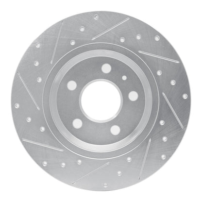 R1 Concepts R1 08-25 Audi Q5 (USA/Canada Excl Hybrid) Rear Right Drilled & Slotted Silver Brake Rotor