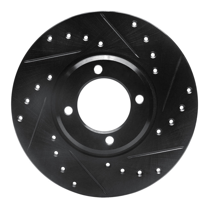 R1 Concepts R1 63-86 Ford Cortina Front Right Drilled & Slotted Black Brake Rotor