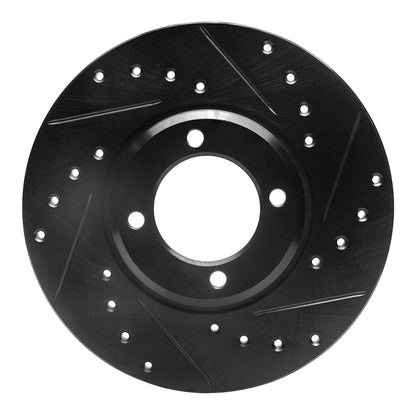 R1 Concepts R1 63-86 Ford Cortina Front Right Drilled & Slotted Black Brake Rotor