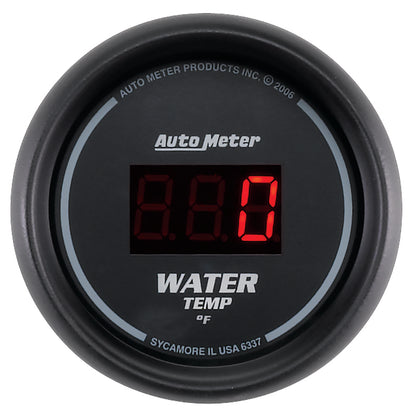 Autometer Black 0-300 F Digital Water Temp Gauge