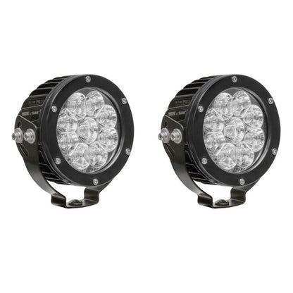 Westin Axis LED Auxiliary Light 4.75 inch Round Flood w/3W Osram (Set of 2) - Black