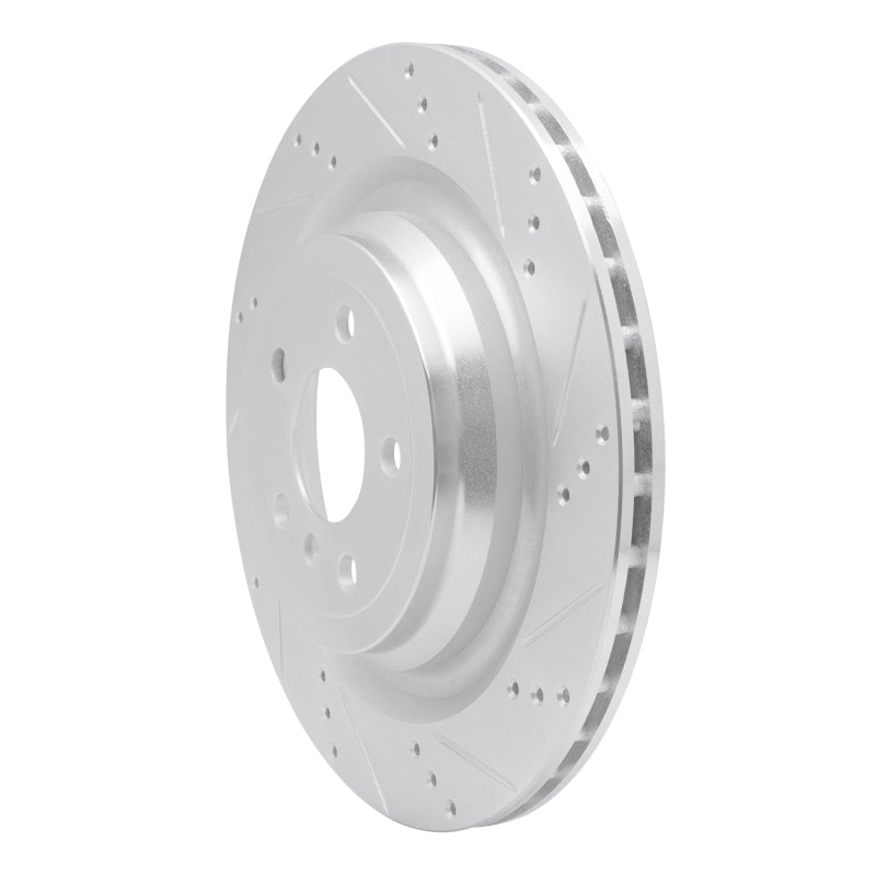 R1 Concepts R1 2013-2019 Mercedes-Benz GLE400 Rear Right Drilled & Slotted Silver Brake Rotor