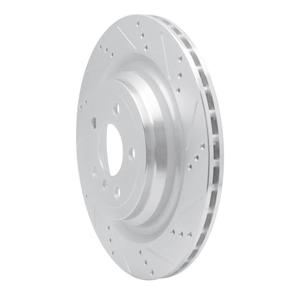 R1 Concepts R1 2013-2019 Mercedes-Benz GLE400 Rear Right Drilled & Slotted Silver Brake Rotor