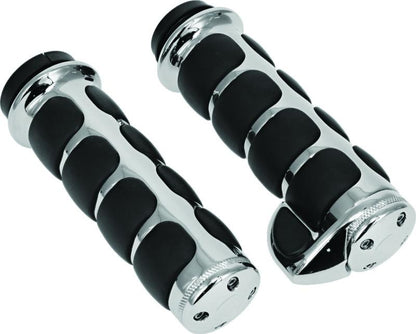 Kuryakyn ISO Grips With Throttle Boss Throttle-By-Wire Chrome