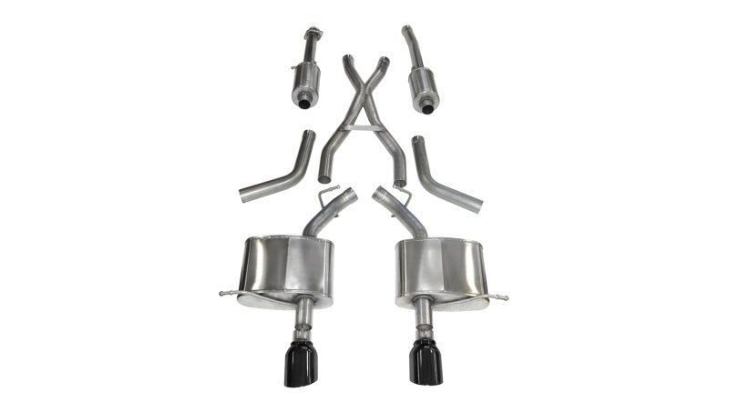 CORSA Performance Corsa 2011-2024 Dodge Durango 5.7L V8 Black Sport Dual Rear Cat-Back Exhaust